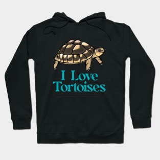 I Love Tortoises Blue for Tortoise Lovers Hoodie